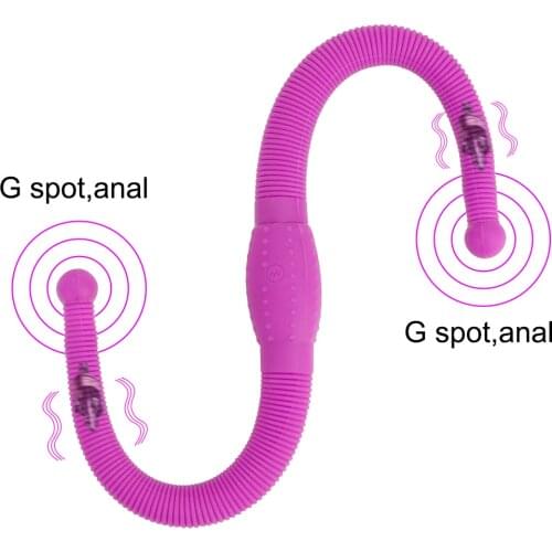 Flexible Strapon Dildo Vibrators G spot Double Head Adult Products 12 Speed Anal Sex Toy for Women Lesbian Vaginal massager