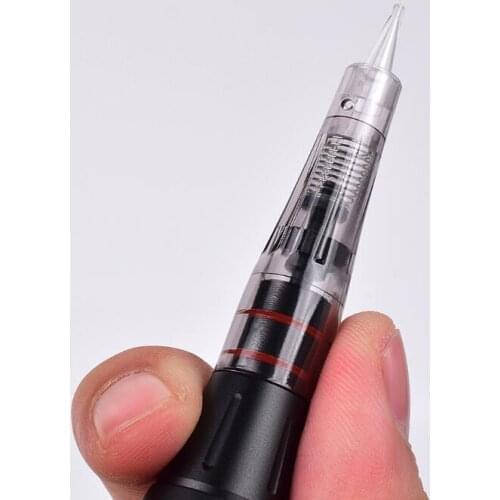 50Pcs Tattoo Cartridge Micro Needle Disposable Permanent Makeup Machine For 3D Eyebrow Lips Eyeliner Supplies