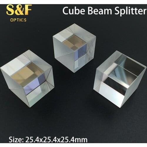 25.4x25.4mm cube beam splitter, BK7 dispersion prism