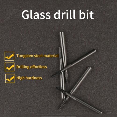 Glass Cone Drill Bit With Teeth Drilling Bit Tungsten Steel Drill Bit 0.9mm Head 10 Pcs/lot Car Front Windshield Repair Tool