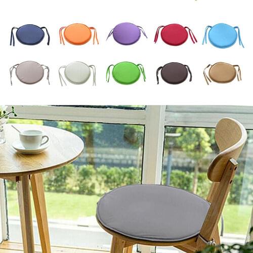 Round Chair Cushion Cover With Strape Solid Color Bar Stood Chair Cover Home Ornament Decoration