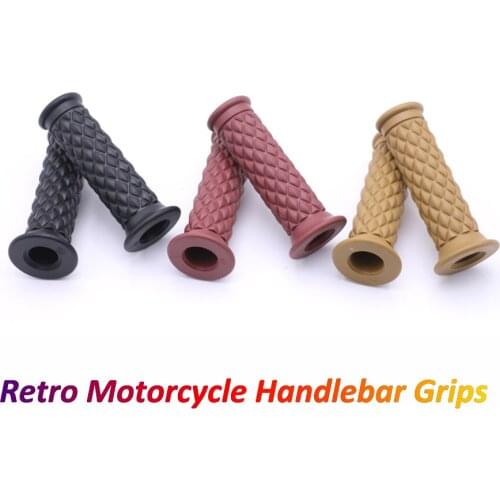 Motorcycle 22mm Handlebar Grips Moto Handle Cuffs Covers Motocross Handle Rubber Covers for Cafe Racer Royal Enfield Triumph