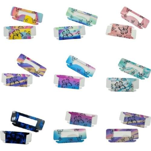 Wholesale 10/30/50 PCS paper false eyelash packaging box lash boxes packaging custom logo faux cils 25mm mink eyelashes marble c