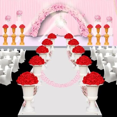 Plastic Road Lead Roman Column and Flowers Ball Wedding Decor Flower Wall Backdrop Table Centerpiece Hydrangea Peony Flore