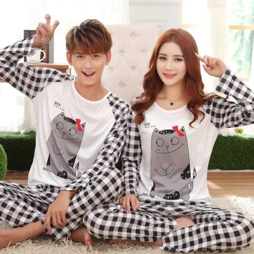 Ms age season lovers pajamas long-sleeved leisurewear suit cartoon thin section in spring and summer clothing at home