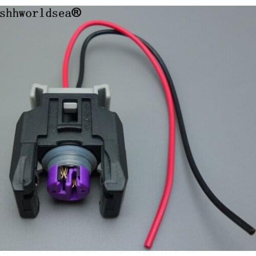 Shhwolrdsea 1pcs 2Pin Auto fuel injector spray nozzle oil atomizer Car diesel 1.5mm waterproof female connector plug