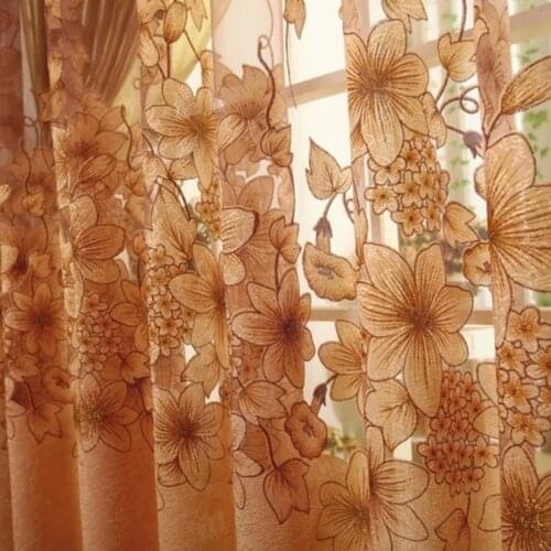Modern Luxury Embroidered Sheer Curtains for Living Room Bedroom Kitchen Door Tulle Curtains Drapes Window Treatments 1pcs WWO