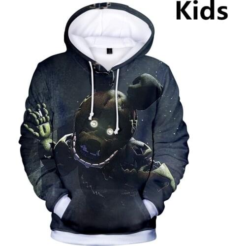 3 To 14 Years Five Nights At FNAF Clothing Children Kids Boys Girl Long Sleeve Hoodies Outerwear Child Hoodie Sweatshirt