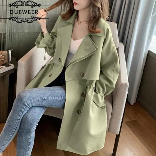 Trench Coats Womens Spring Solid Loose Trendy Casual Women Korean Style Elegant Slim All-match Ulzzang Chic Large Size 3XL
