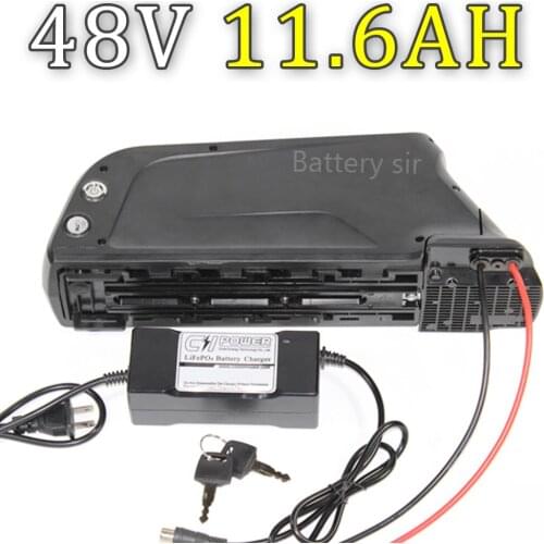 Down tube 48v lithium ion battery 48v 11.6ah electronic bicycle battery with 5V USB Port BMS