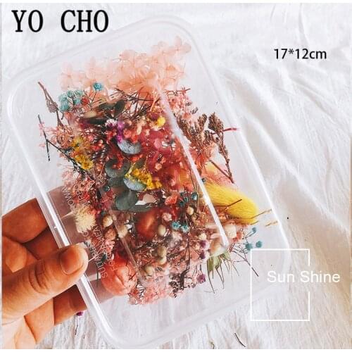 YO CHO 10 Kind Boxed Dried Flower DIY Accessories Dry Aromatherapy Candle Epoxy Resin Pendant Necklace Jewelry Making Craft Flor