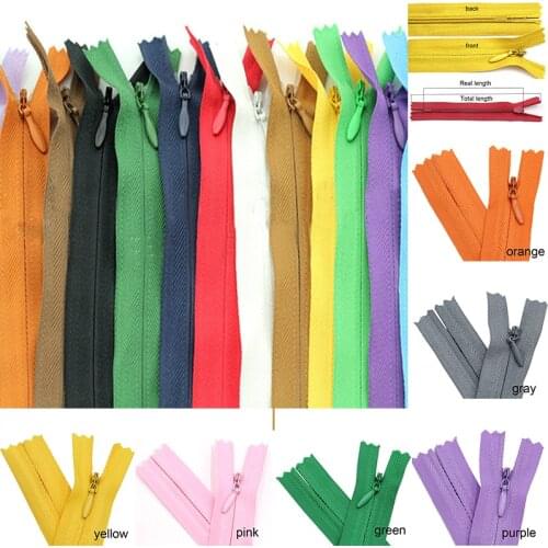 10pcs 3# 45cm(18Inch) Length Closed Nylon Coil Zippers Tailor Trousers slide fastener Garment Sewing Handcraft DIY Accessories