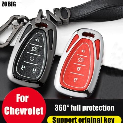 ZOBIG Key Fob Cover Case Remote Holder Skin Protector Compatible with Chevrolet Chevy 2017 2018 2019 2020 Equinox Traverse