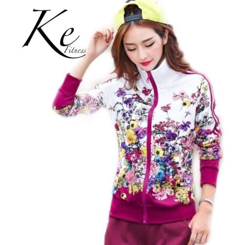 KE tracksuit female big size plus long-sleeved sweater coat loose casual fashion sportswear 2019 autumn sports suit