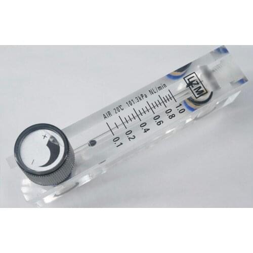 0.1-1 0.15-1.5 0.2-2 0.3-3 0.5-5 1-10LPM 100-1000LPM LZM-6T Air Nitrogen Flowmeter Rotameter With Valve Fit 6/8/10/12mm Tube