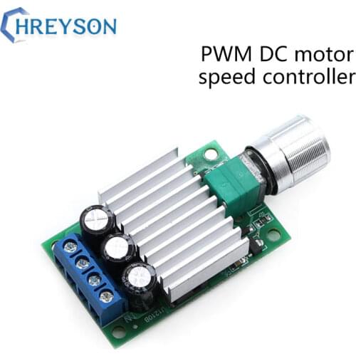1Pcs PWM DC motor speed controller stepless variable speed with switch speed regulation 12V24V10A high power DC controller