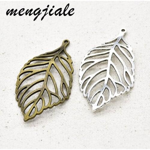 3pcs Big Hollow Leaves Charms Fashion Pendant For Women DIY Earrings Jewelry Accessories 72*31mm