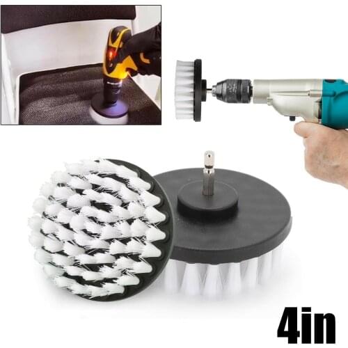 4 Inch Car Soft Drill Brush Attachment For Cleaning Carpet Leather And Upholstery Washing Tool Car Drill Soft Brush