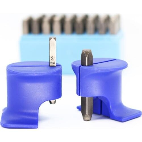 4 size Thumb saving metal punch stamp holder Jig Finger Saver craft Jewelry Stamping Tools kit Punch Set Hand making Tool