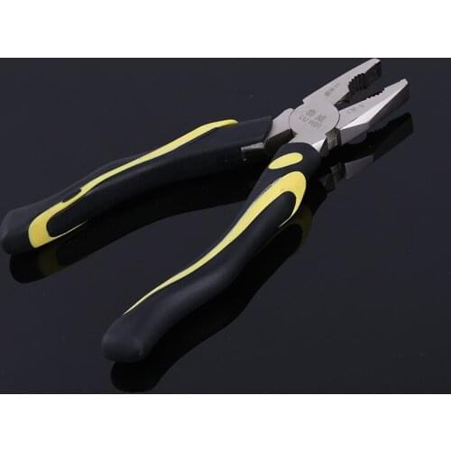 8" Carbon Steel Nickel Plated Wire Pliers Multi-functional Industrial Wire Stripper Flat Nose Pliers Crimping Tools Multi Tool