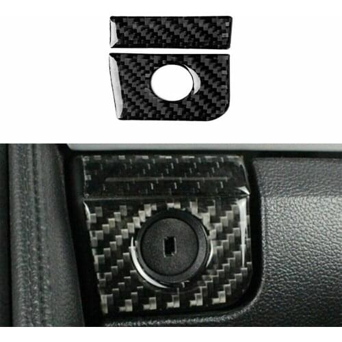 Car Inner Stickers Storage Box Switch Sticker Cover Trim For Ford Mustang 2015 2016 2017 2018 2019 Carbon Fiber Accessories