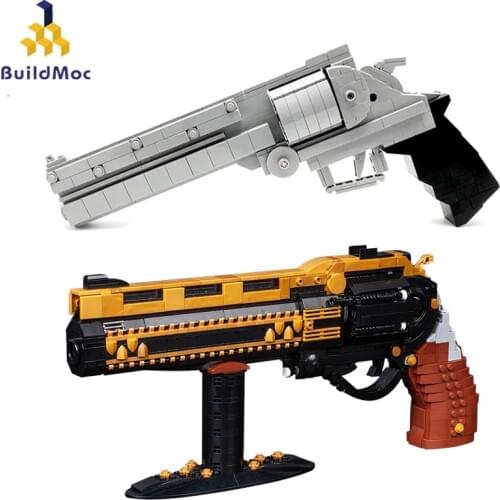 BuildMoc Military WW2 Gun Kid Handgun Revolver Bricks Police Swat Pistol SubmacGun Building Blocks DIY weapon Toys For Boys Gift