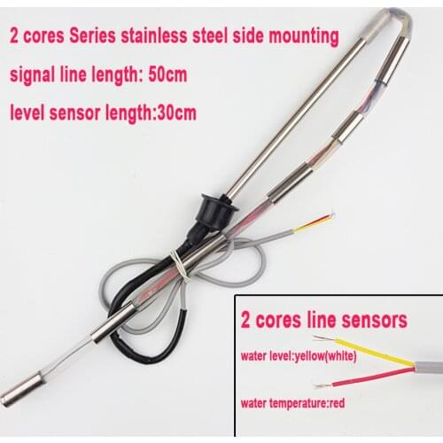 Solar heater temperature water level sensor 30cm 2 cores series stainless steel side mounting water heater tank tube probe CGQ9