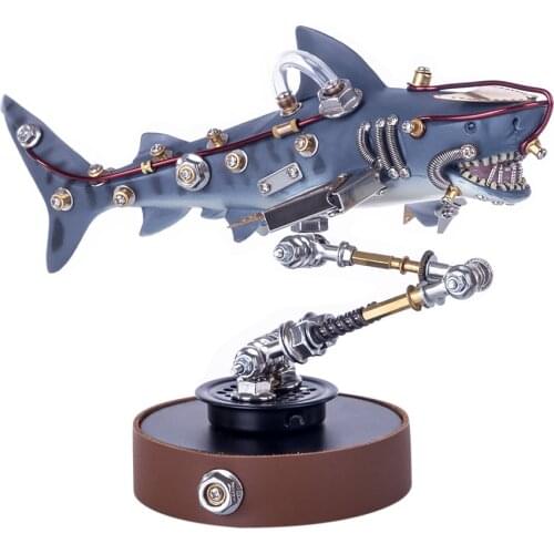 DIY Metal Mechanical Variant Animal 3D Assembly Puzzle Model Kit - Shark Hippo Dinosaur 2020 New Arrival Gift