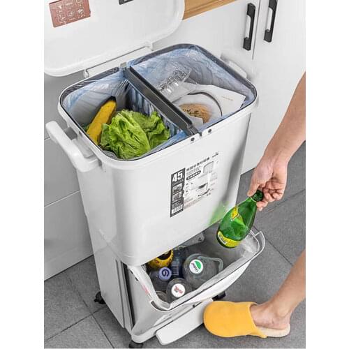 Home Garden Zero Waste Trash Can Storage Bin Garbage Bag Holder Recycling Bin Zero Waste Poubelle De Cuisine Trash Holder BA60LJ