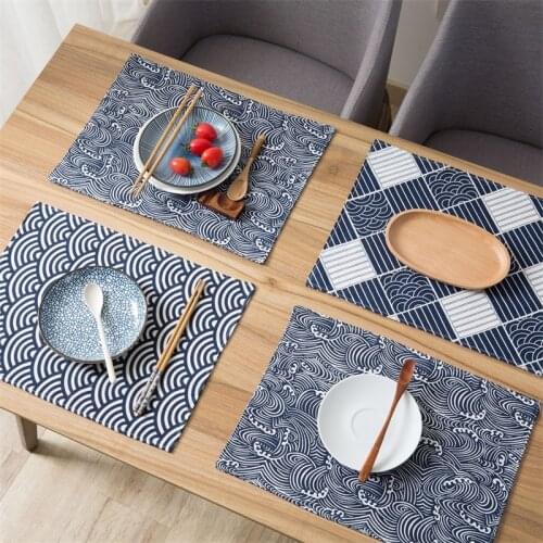 Cotton Line Placemats for Dinning Table Totem Pattern Table Napkin Dish Bowl Mats Drink Cup Coaster Insulated Hot pad Spoon Rest