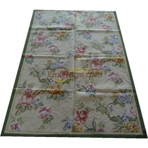 Needle-point Chinese Oriental Hand-woven Wool Carpet New Needle-point Plain Knitting Wool Hand-made Carpet Knitted Antique