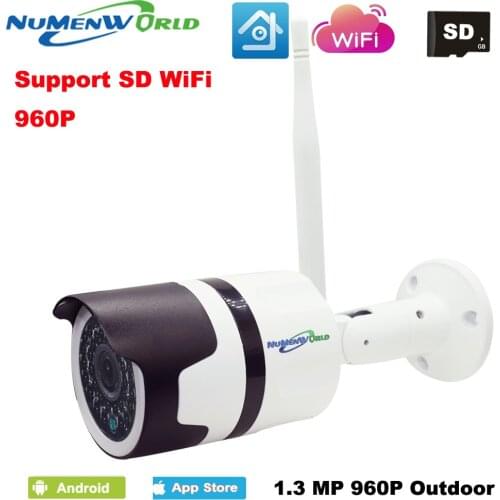 960P Outdoor Wireless IP cam HD P2P 802.11b/g/n wifi network Wired IP Camera IR waterproof CCTV Camera IP with External SD slot
