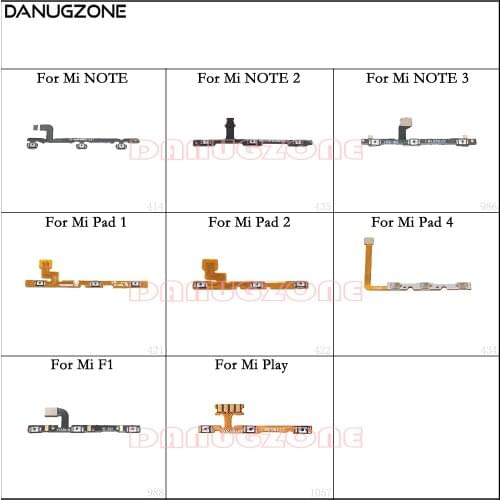 Power Button On / Off Volume Mute Switch Button Flex Cable For Xiaomi Mi Pad 1 2 4 / F1 Play NOTE 2 3