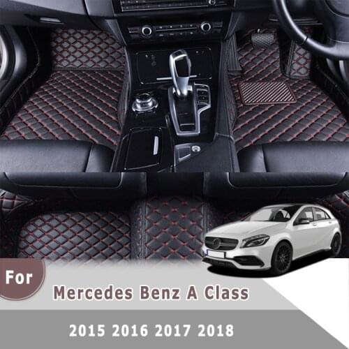 RHD Carpets For Mercedes Benz A Class W176 2018 2017 2016 2015 Car Floor Mats Pedals Foots Auto Interior Accessories