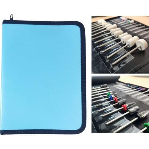 Nail Art Polishing 72 Slot Nail Drill Bits Holder Organizer Box Case for Home Use or Nail Salon for Nail Drill Bit Manicure Tool