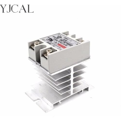 Mini Single Phase Solid State Relay SSR Aluminum Heat Sink Dissipation Radiator Newest Rail Mount For 10A-40A Relay