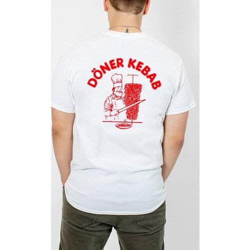 Fashion Doner Kebab Graphic White T-shirt Men Short Sleeve Unisex Harajuku Casual Couple Funny T Shirts Women Youth Clothing 90s
