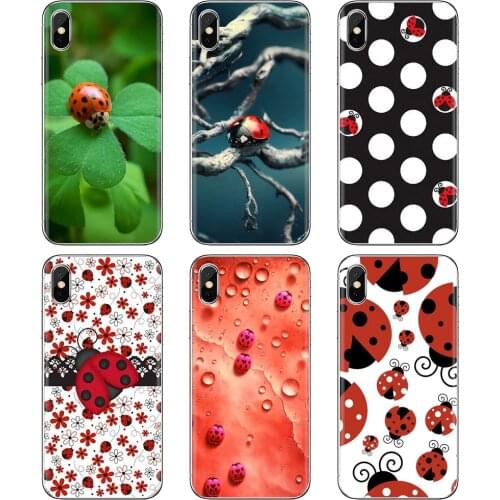 For iPhone iPod Touch 11 12 Pro 4 4S 5 5S SE 5C 6 6S 7 8 X XR XS Plus Max 2020 Soft Case Lady bug Ladybug ladybird Pattern Art