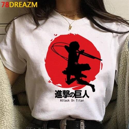 Attack on Titan Shingeki No Kyojin t-shirt clothes women aesthetic couple clothes harajuku t-shirt harajuku