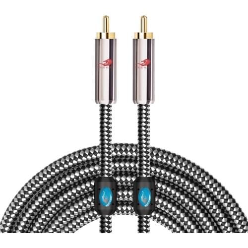 RCA Male to Male Digital Audio Coaxial Cable For Subwoofer Amplifier HDTV Video Digital Receiver Satellite Box Cord 1m 2m 3m 5m