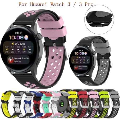 2021 Latest Band Strap For Huawei Watch 3 Soft Silicone Watchband For huawei Watch 3 Pro / GT 2e/gt2 pro Original 22mm Wristband