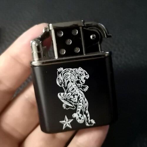 Retro Turbo Jet Compact Butane Torch Metal Cigarette Lighters 1300 C Windproof Petrol Blue Flame Old Gas Lighter