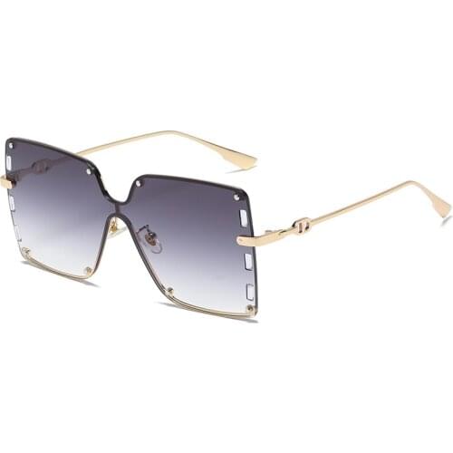 Luxury Design Sunglasses For Women Stylish Square Female Sun Glasses One Piece Gradient Glasses Shades Lentes De Sol Mujer UV400