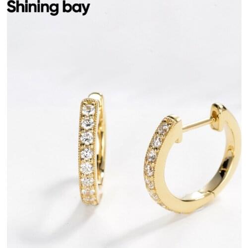 Duobeiduo Earrings For Women 2021 Trend Copper Mosaic CZ Crystal Circle Earrings Fashion Jewelry Wedding Party Earrings ER001