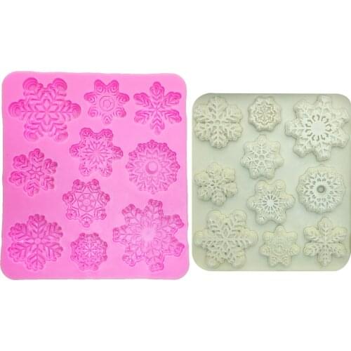 M1087 Silicone mould christmas decoration snowflake silicone mold penguin Cake decoration tools soap molds cake pop recipe