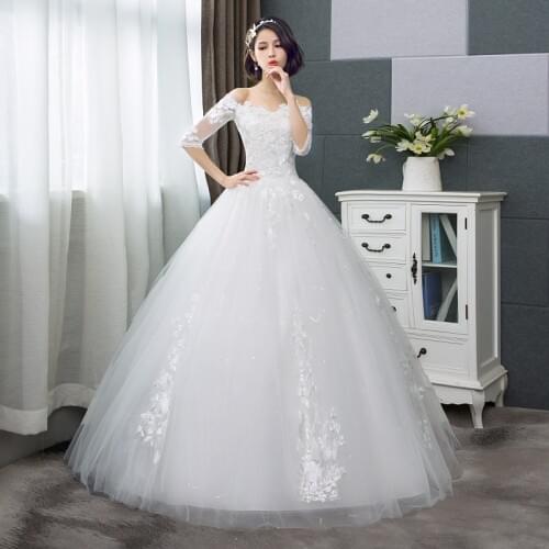 Wedding Dress 2019 New Ball Gown Bride Married Lace Up Wedding Dresses Princess Dress