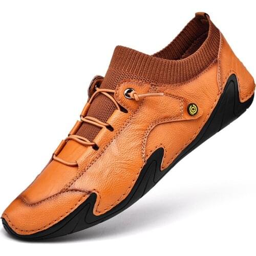 Fashion Men Shoes Casual Leather Handmade Men Sneakers Breathable Driving Shoes Designer Mens Loafers Fashion Moccasins Zapatos