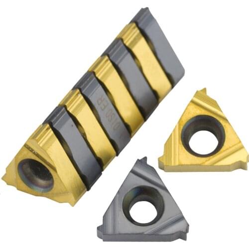 10pc 11ER 1.0ISO 1.5ISO Carbide Threaded Insert Thread Turning Tool Blade for SER Bar CNC Lathe