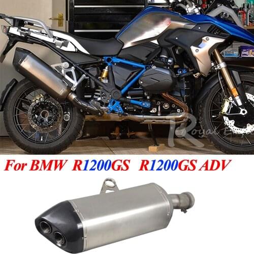 Motorcycle exhaust For BMW R1200GS R1200GS ADV handmade Titanium alloy Carbon fiber Modified escape muffler with DB killer