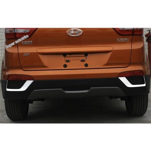 Lapetus Rear Trunk Tail Fog Lamps Lights Cover Trim 2 Piece Fit For Hyundai Creta IX25 2015 2016 2017 ABS Accessories Exterior